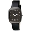 Invicta Women's Slim Collection Square Black Leather Watch #5151