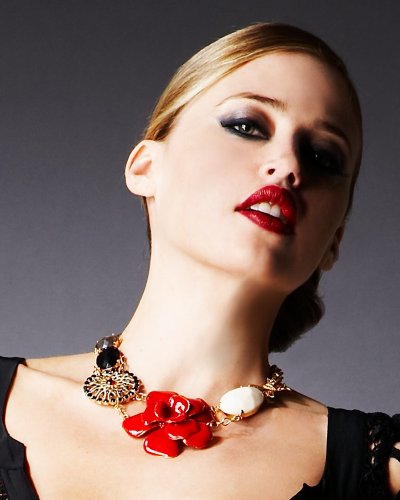 "Enamel Flower Necklace - Multi (1SZ)"