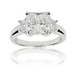 Platinum Radiant Cut Diamond Ring