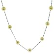 Golden Tin Cup Pearl Necklace