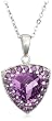 Sterling Silver Amethyst Trillion Pendant