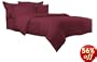 MARRIKAS 300TC Egyptian Cotton TWIN BURGUNDY STRIPE Duvet Cover Set