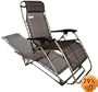 Strathwood Anti-Gravity Adjustable Recliner Chair, Dark Brown with Champagne Frame