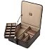Wolf Designs Men's New Saville Row Collection Large Brown Valet Case #384806