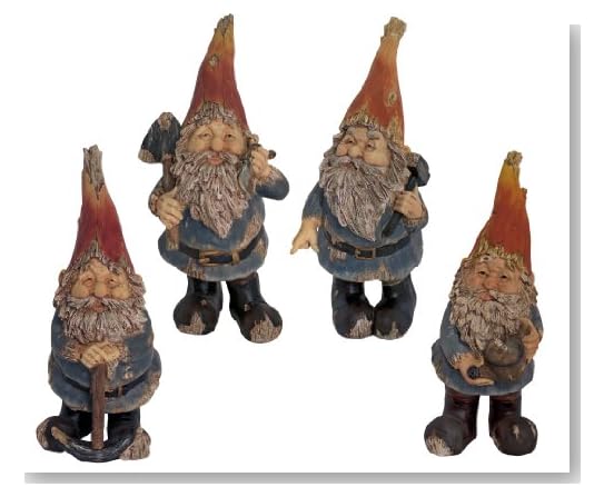 Terrapin Trading, C5/TDE-GGA4, Garden Gnomes Mixed Assortment Set of Four