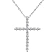 14k Gold Diamond Shared-Prong Cross Pendant (1/4 cttw)