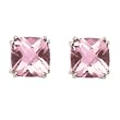 Pink Topaz Stud Earrings