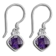 Sterling Silver Faceted Amethyst Earrings