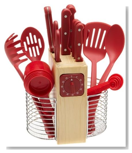 Stanley Roberts 25 Piece Cutlery Gadget Set, Red