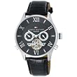Tommy Hilfiger Men's Black Leather Automatic Watch
