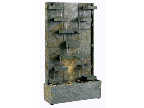 Outdoor Pond-Less Water Fountain w/ 2' x 2' Artificial Stone Bird-Bath Style Bowl