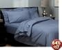 Pinzon 440-Thread-Count 100% Cotton Damask Stripe Twin Duvet Set, Federal Blue
