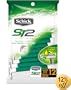 Schick Slim Twin Disposable Razor, Sensitive, 12-Count Packages (Pack of 3)