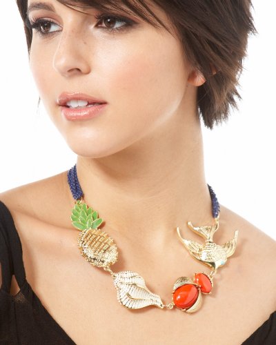 "Enamel Mixed Charm Necklace - Multi (1SZ)"
