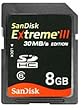 SanDisk EXTREME III SDHCカード 8GB 30MB/秒 スリムパッケージ SDSDX3-008G-J31