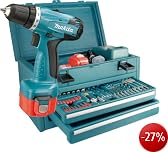 Makita 6271DWAET2 Akkuschrauber Set 55tlg. / 2 Gang, 2 Akkus, 2,0Ah