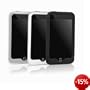 Macally Msuit-T 3 Silikon-Schutzh�lle f�r Apple iPod Touch 2. Generation und 3. (aktuelle) Generation schwarz/wei�/transparent