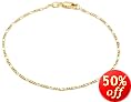 Gold Figaro Link Bracelet