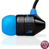 JBuds J2 Premium Hi-Fi Noise-Isolating Earbuds (Black/Electric Blue)
