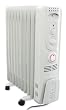 AucSale 1500W オイルヒーター 10枚フィン AH-1510 自動温度調節 安全スイッチ付 10畳まで対応