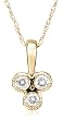 3-Stone Diamond Bezel Set Pendant