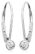 Bezel Set Diamond Leverback Earrings
