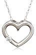 Diamond-Accented Heart Pendant 