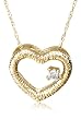Diamond Textured Heart Pendant