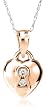 Diamond Heart Keyhole Pendant 