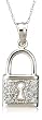 Diamond Lock Pendant 