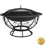 CobraCo FB8002 Fire Bowl with Scroll Base with Screen and Cover
