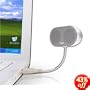 USB Laptop Speakers - Portable, Compact, Travel Notebook Speaker for PC and Mac - B-Flex Hi-Fi Stereo USB Laptop Speaker (Titanium Silver)