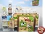 Boutique Safari Jungle Animals 10pcs Crib Bedding Set