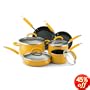 Rachael Ray Porcelain Enamel 10-Piece Cookware Set, Yellow