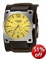 Diesel DZ1213 Mens Brown Leather Cuff Analogue Watch