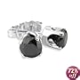 3/4ct Black Diamond Stud Earrings in 14k White Gold