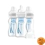Dr. Brown's BPA Free Polypropylene Natural Flow Wide Neck Bottle, 8 oz - 3-Pack