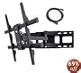 VideoSecu MW370B Plasma LCD TV Articulating Swivel Dual Arm Full Motion Wall Mount for most 37"-55" Display 26 inch Extension up to 165 LB
