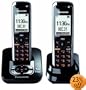 Panasonic Dect 6.0 Black Cordless Phone with Answering Machine and ChoiceMail (KX-TG7432B)