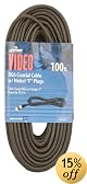 Leviton C6851-CE RG6 Coax Cable, Nickel Plated, 100-Feet, Black