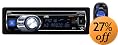JVC KD-HDR50 30K Color Illumination Single DIN HD Radio CD Receiver with Remote Control USB 2.0 for iPod/iPhone at Amazon.com