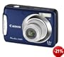 Canon PowerShot A480 Digitalkamera (10 Megapixel, 3-fach opt. Zoom, 6,4 cm (2,5 Zoll) Display) Blau