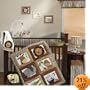 Bedtime Originals Baby Zoo 4-Piece Baby Crib Bedding Set - Chocolate