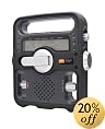 Et�n FR600B Solarlink Self-Powered Digital AM/FM/SW/NOAA S.A.M.E. Weather Radio with Flashlight, Siren, Solar Power and Cell Phone Charger (Black)