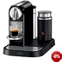 DeLonghi EN 265 BAE Nespressosystem Citiz mit separatem Aeroccino 19 bar Flow Stop, milk black