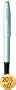 Sheaffer Javelin Fountain Pen Medium Nib with Cartridges, Argent Silver Finish with Satin Chrome Trim (SH/124-0)