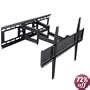 VideoSecu Mounts 1SR PLASMA LCD Flat Screen TV Articulating Full Motion Dual Arm Wall Mount Bracket For Most 32"- 63" Displays with free 7ft HDMI cable MW360B7