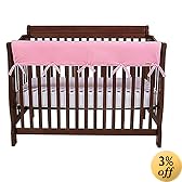 Trend-Lab Crib Wrap Rail Guard for Long Rail, Pink Fleece