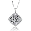 Sterling Silver 1/2-Carat Diamond Pendant with Chain
