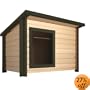 New Age Pet All Weather Insulated Dog House - Brown Rustic Lodge, Medium, for pets up to 50-Pound
